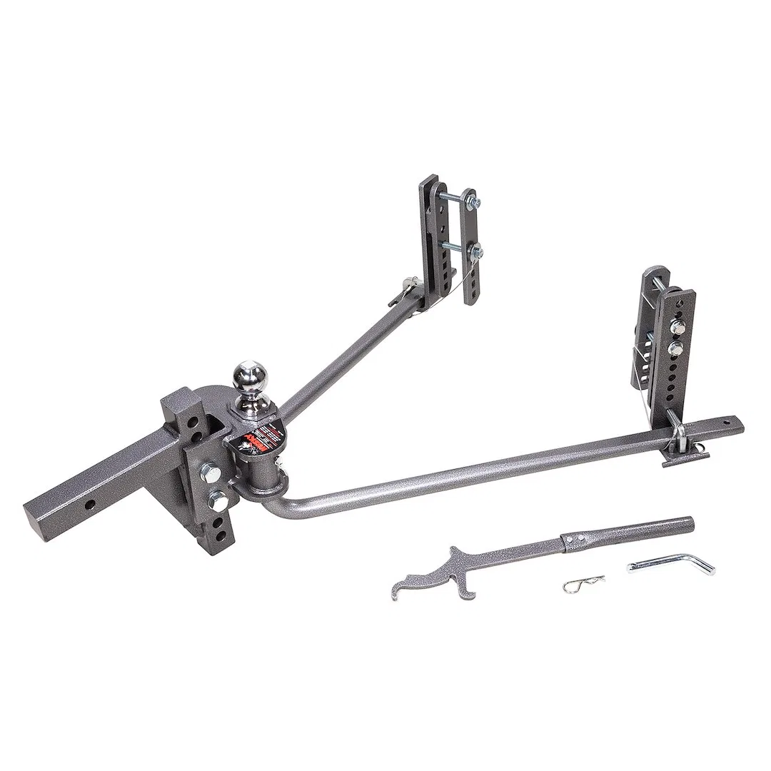 33312 – HUSKY TOWING Weight Distribution Hitch, Two Point Round Bar 800 to 1200 Pound Tongue Weight 12000 Pound Gross...
